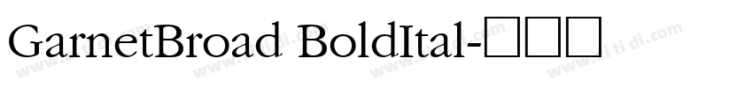 GarnetBroad BoldItal字体转换